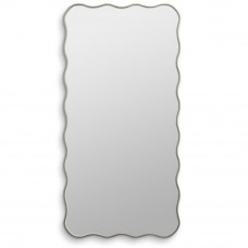 Зеркало в стиле лофт в серебряной волнистой раме Fancy L Silver (Фэнси) Smal 60*120 см 
