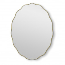 Овальное волнистое зеркало в стиле Арт-Деко в золотой раме Fancy Oval Gold (Фэнси) Smal 60*80 см 